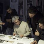 in foto, alcuni momenti del laboratorio nello studio del fotografo Antonio Biasiucci in via Tribunali, 186 Napoli \ilmondodisuk.com