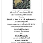 In foto, la locandina dell'evento, in basso, l'attrice e regista Cinzia Mirabella\ilmondodisuk.com