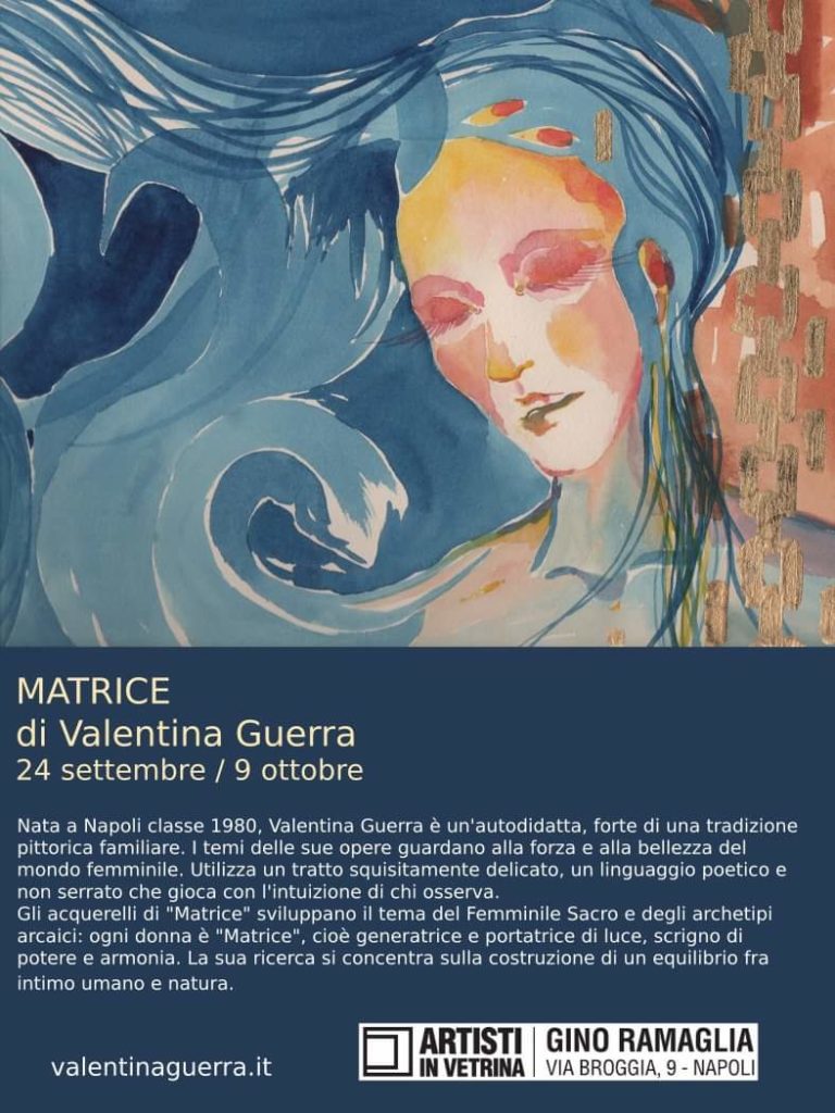 Locandina della mostra "Matrice" di Valentina Guerra