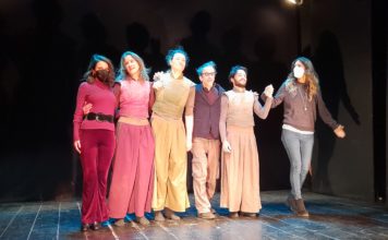 Giovanni Meola e il cast di Amleto (o il gioco del suo teatro)