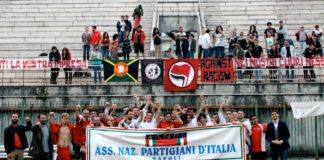 Napoli, Stadio Collana, 25 aprile 2013. Torneo di calcio antifascista promosso dall'ANPI e dalla squadra popolare Stella Rossa