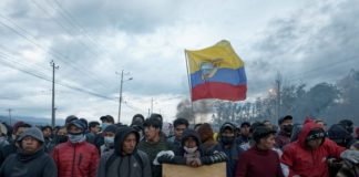 Un'immagine delle recenti proteste di piazza in Ecuador promosse dalle comunità indigene