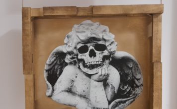 Dettaglio di un'opera esposta alla terza edizione del Paste Up Festival