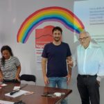 Congresso provinciale della sezione napoletana di Medicina Democratica. Da sinistra a destra: Indira Pineda Daudinot, Fabrizio Chiodo, Paolo Fierro