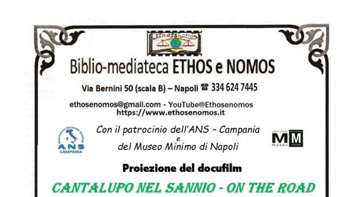 Vomero/ Biblio-mediateca Ethos e Nomos: Maurizio Vitiello presenta il docufilm “Cantalupo nel Sannio  on the road”. Palcoscenico di bellezza, tra arte e natura