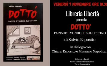 Torre annunziata/ Libreria libertà: Salvio Esposito è il “Dottó” che ascolta facezie e vongole sul lettino. Disagio e risata nelle illustrazioni di Valentino De Luca