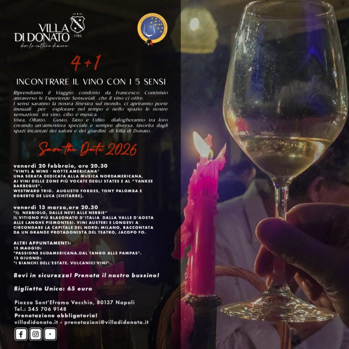 Manifesto Villa di Donato 4+1 Tra musica e vino
